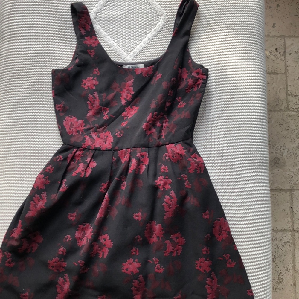 Black and burgundy dress